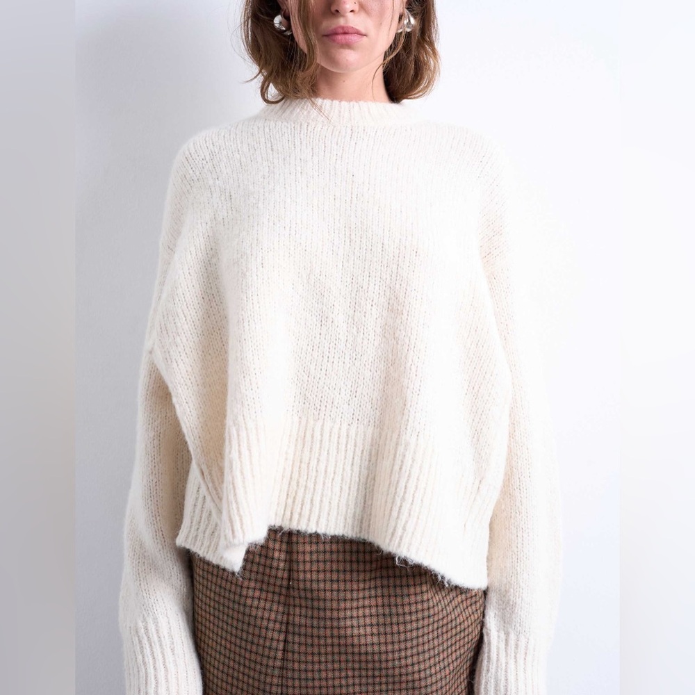 Topshop wool blend fluffy sweatshirt